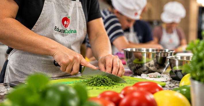 Participación en una actividad práctica de cocina