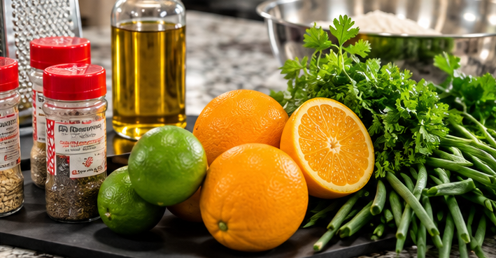 Ingredientes frescos utilizados en una experiencia de cocina