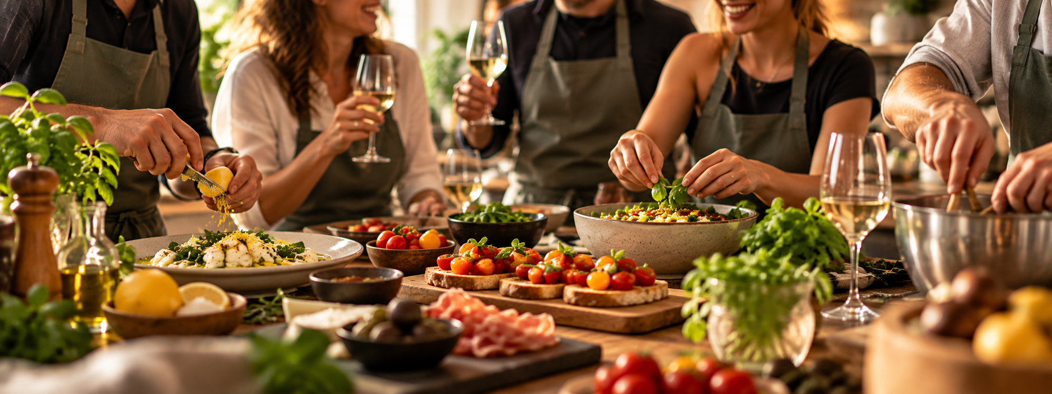 Celebraciones y experiencias de cocina para adultos