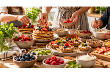Cómo preparar un brunch dulce equilibrado y divertido en familia